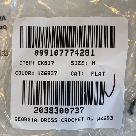 J. Crew Crochet mixy dress in White Navy- Size Medium - Picture 5 of 6